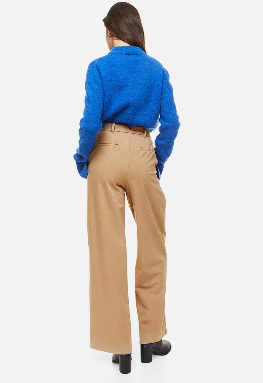 H&M - Wide tailored trousers - dark beige