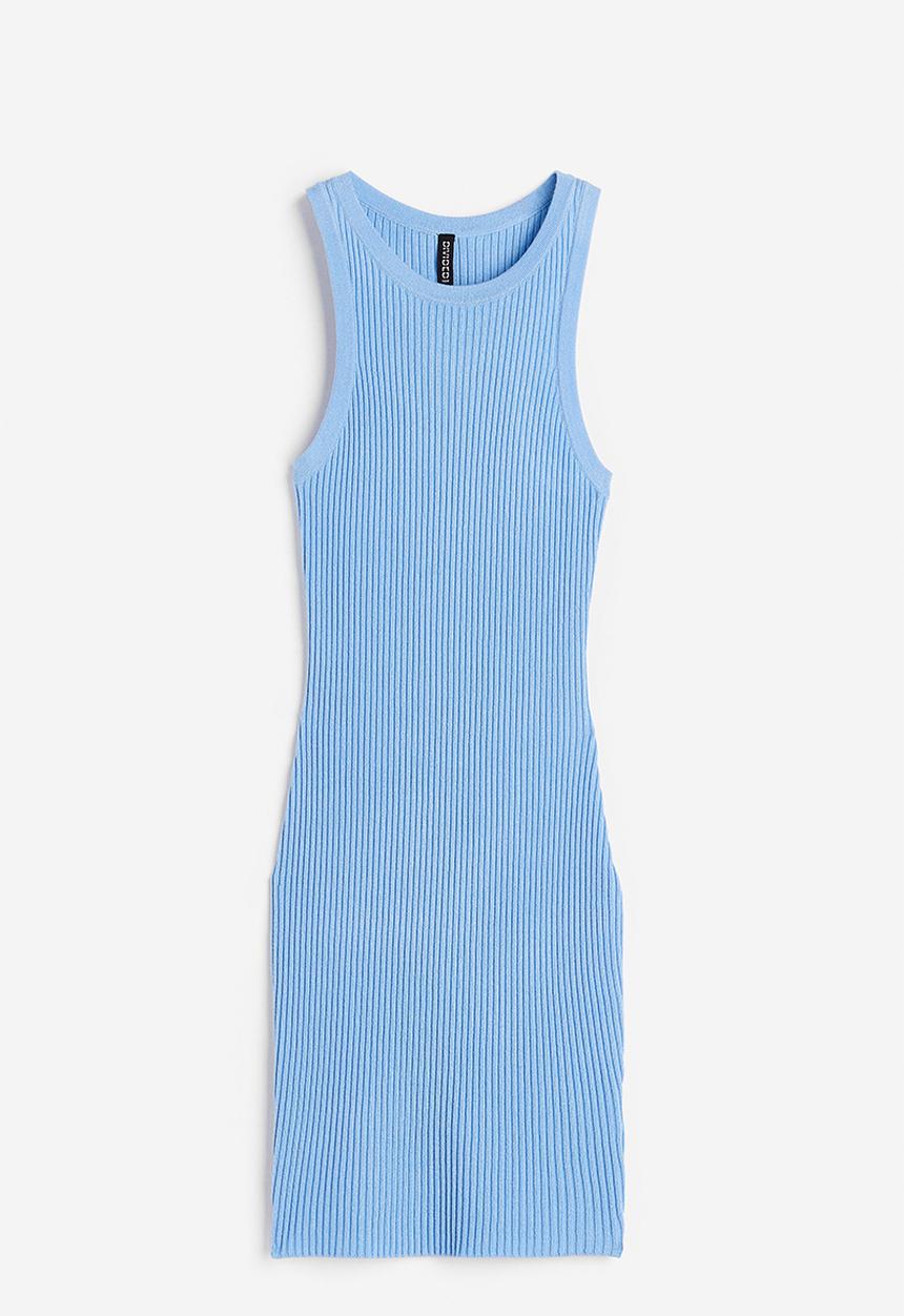 H&M - Rib-knit bodycon dress - light blue