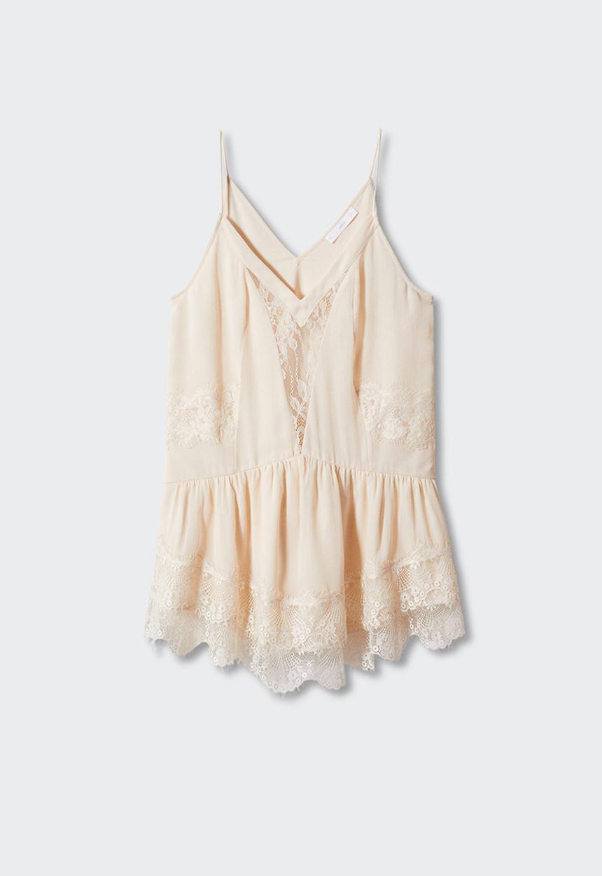 MANGO - Dress kate - light beige