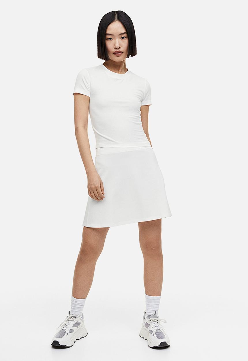 H&M - 2-Pack cropped T-shirts - black & white