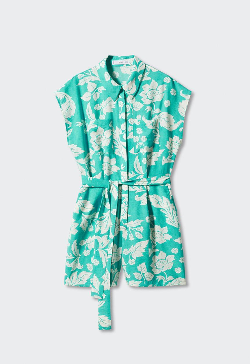 MANGO - Playsuit fiona - mid-green