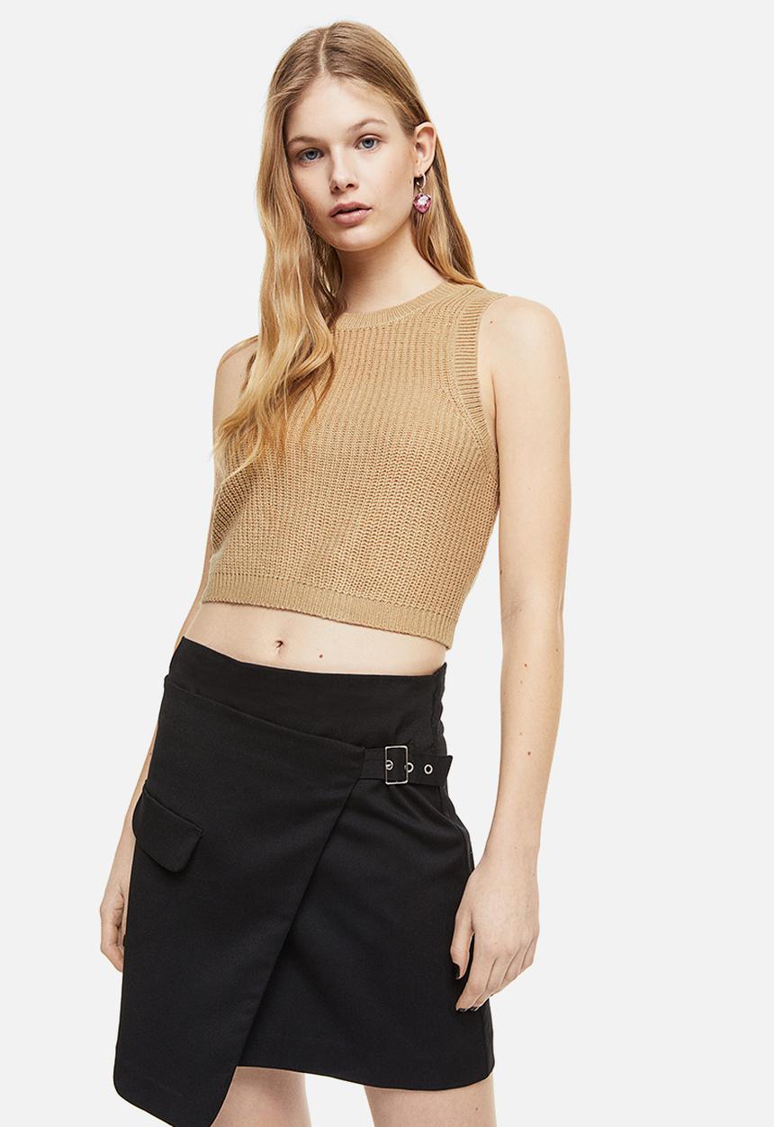 H&M - Tie-detail sweater vest - beige