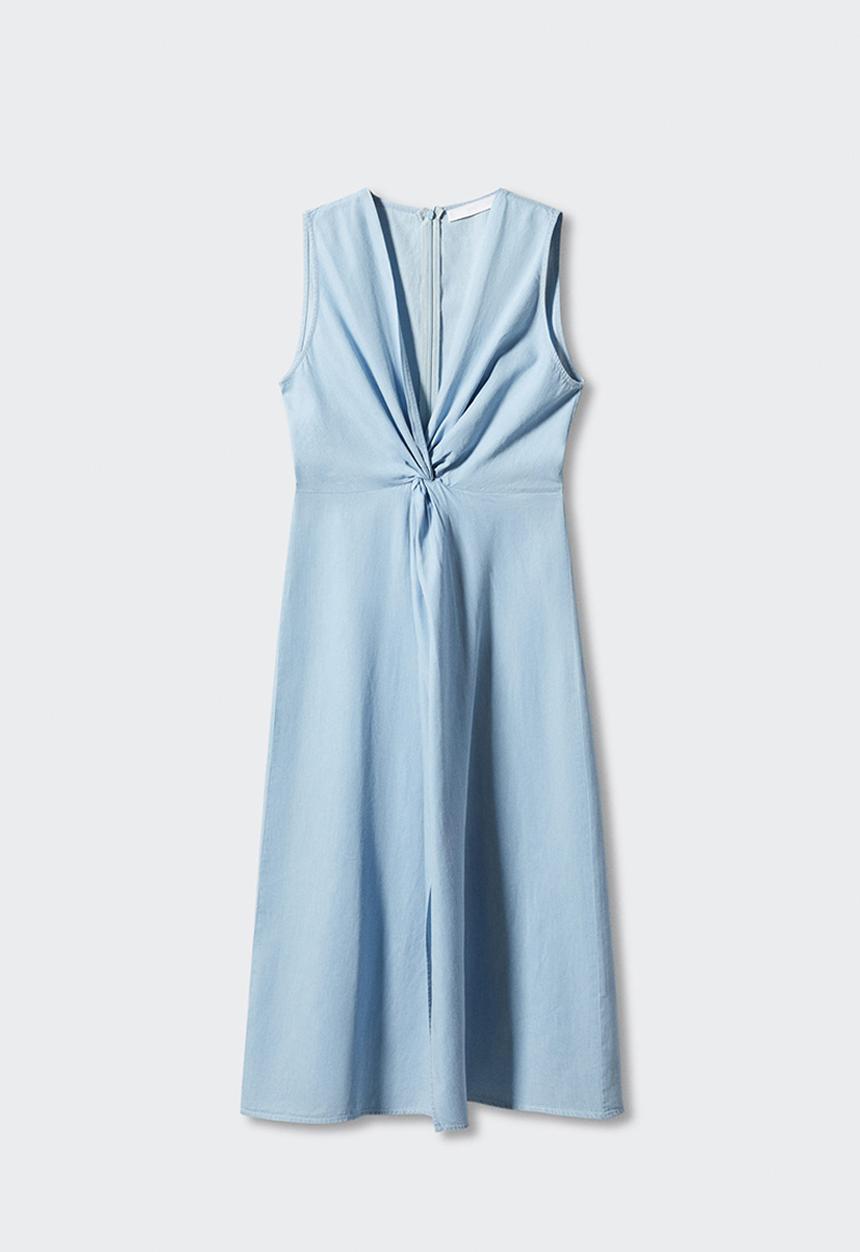 MANGO - Dress sand-h - open blue