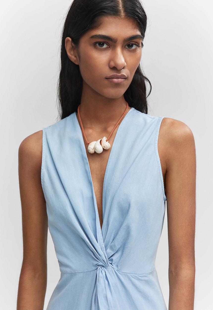 MANGO - Dress sand-h - open blue