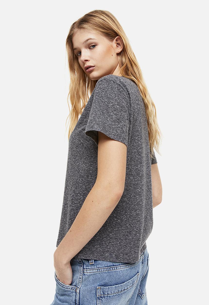 H&M - T-shirt - dark grey marl