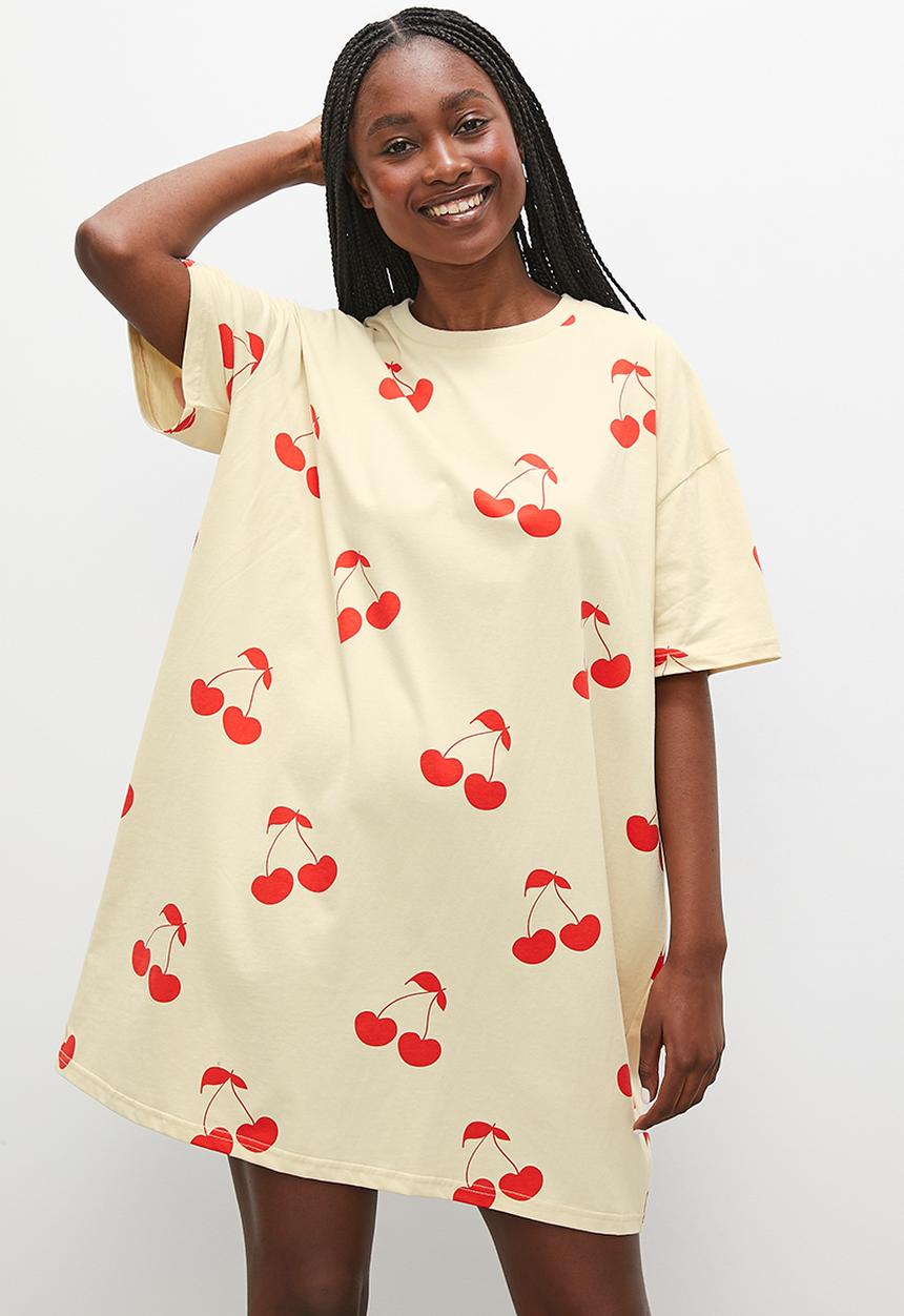 Blake - All over print sleep tee - neutral