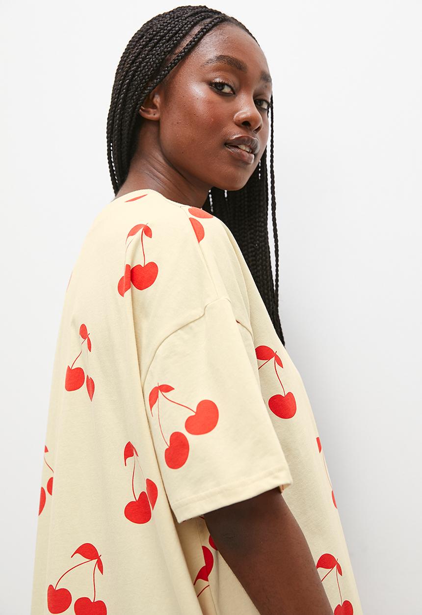Blake - All over print sleep tee - neutral