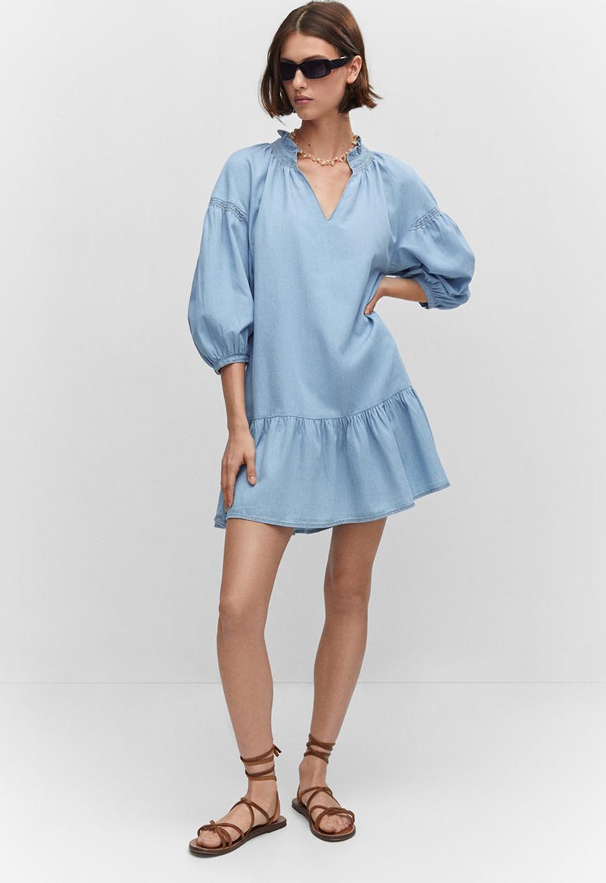 MANGO - Dress ten-h - open-blue