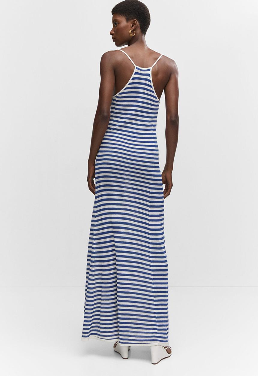 MANGO - Dress huge - blue stripe