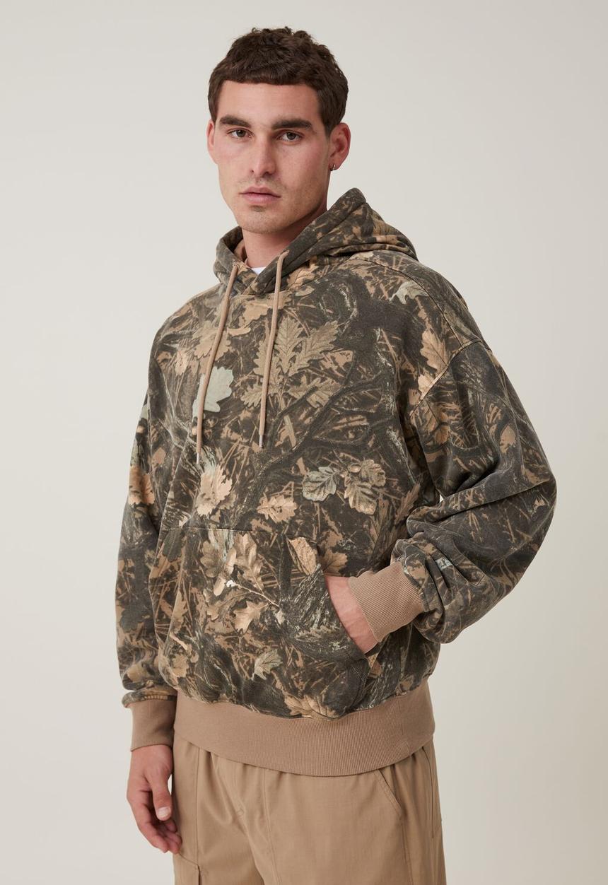 Cotton On - Oversized hoodie - timber camo