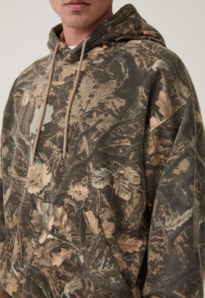 Cotton On - Oversized hoodie - timber camo