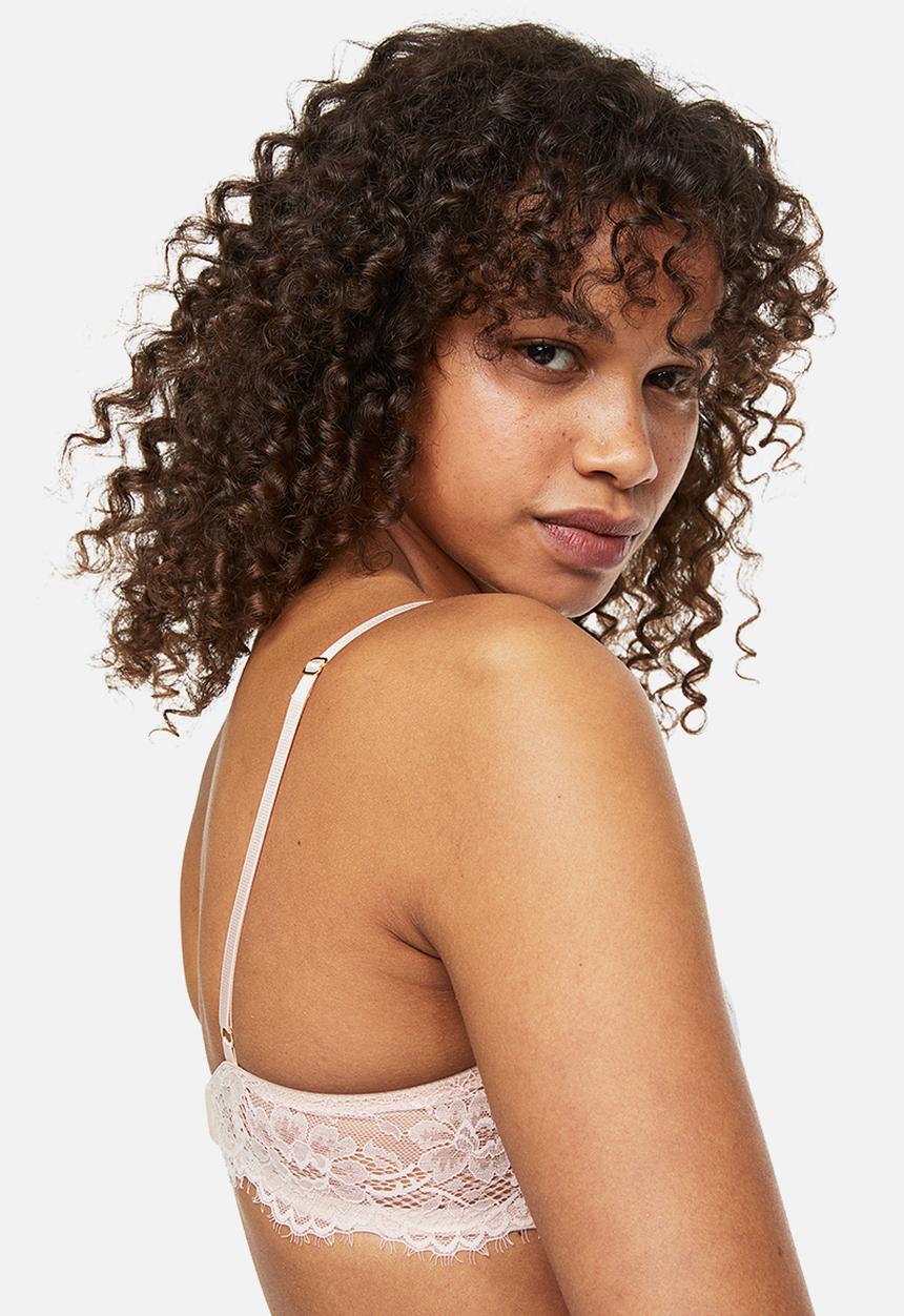 H&M - Lace super push-up bra - beige