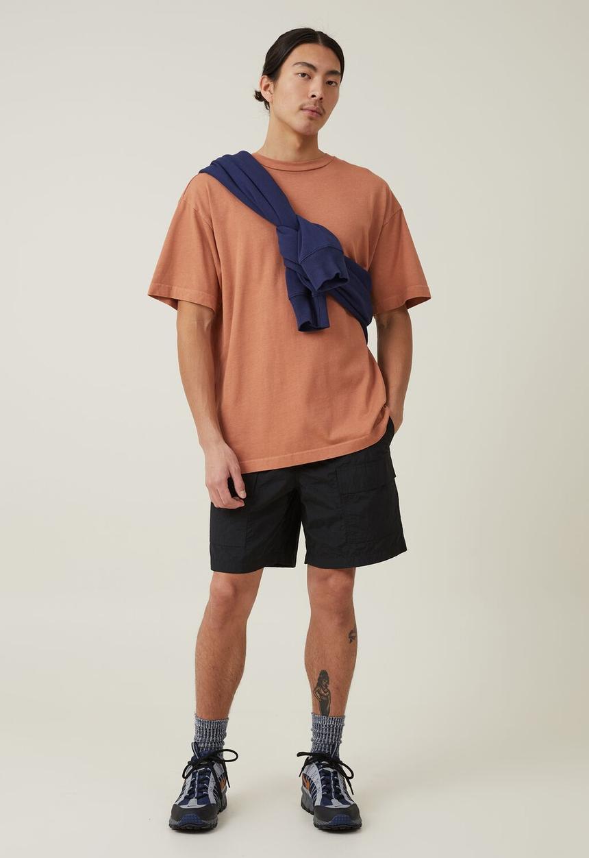 Cotton On - Parachute utility short - black utility