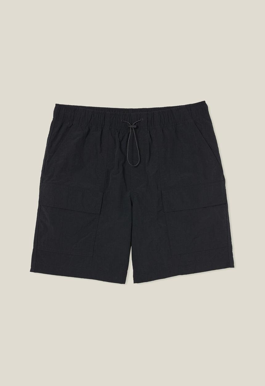 Cotton On - Parachute utility short - black utility