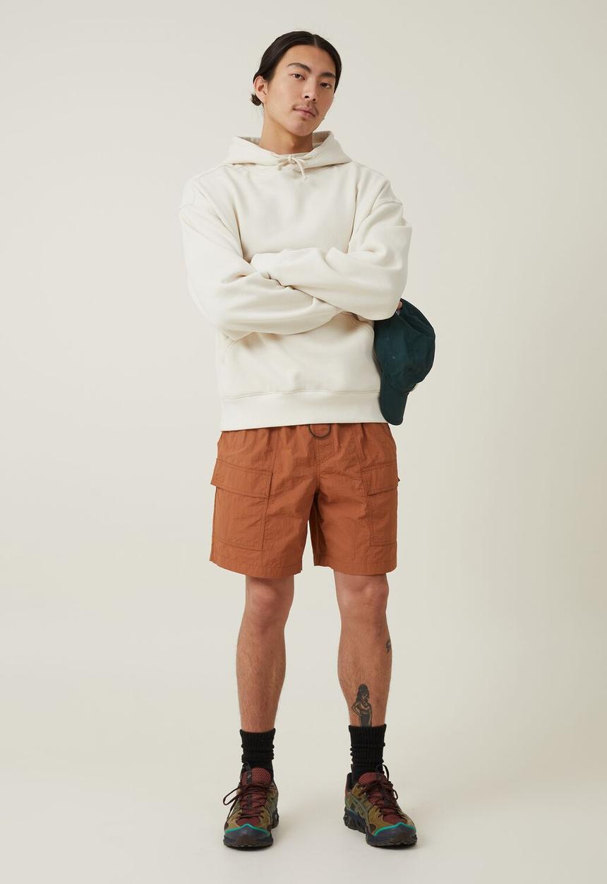Cotton On - Parachute utility short - burnt orange utility