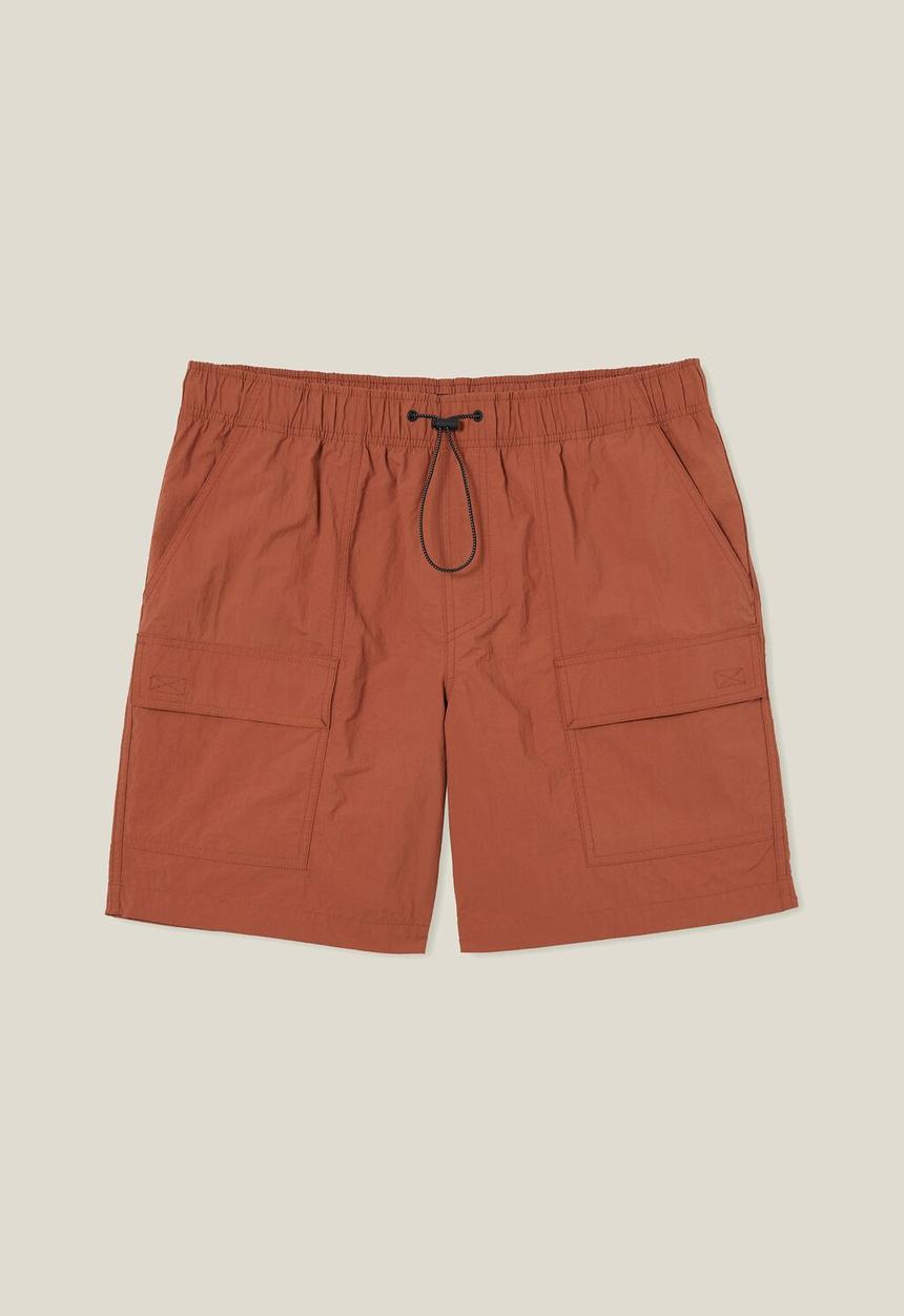 Cotton On - Parachute utility short - burnt orange utility