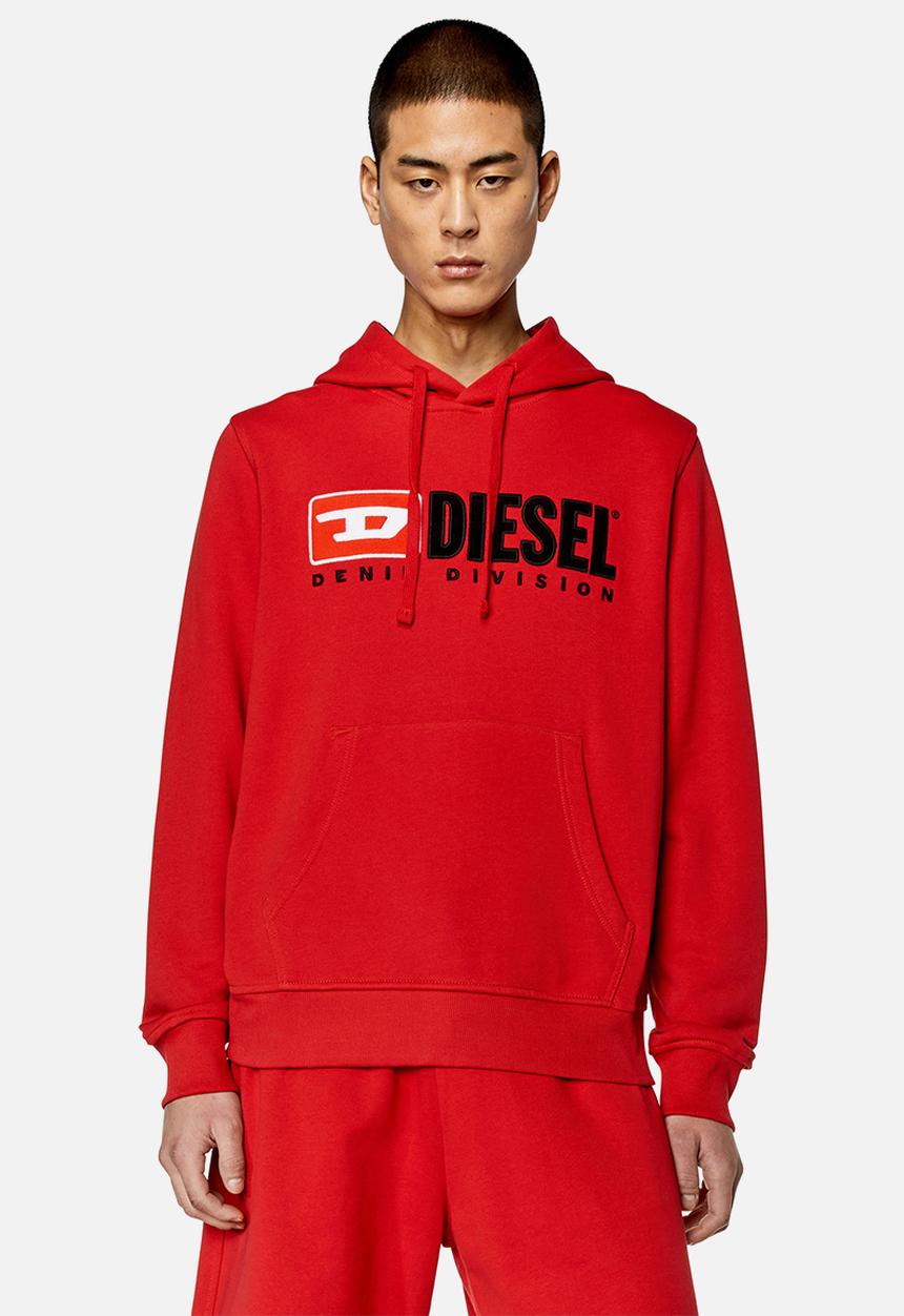 Diesel  - S-ginn-hoodie-div - red
