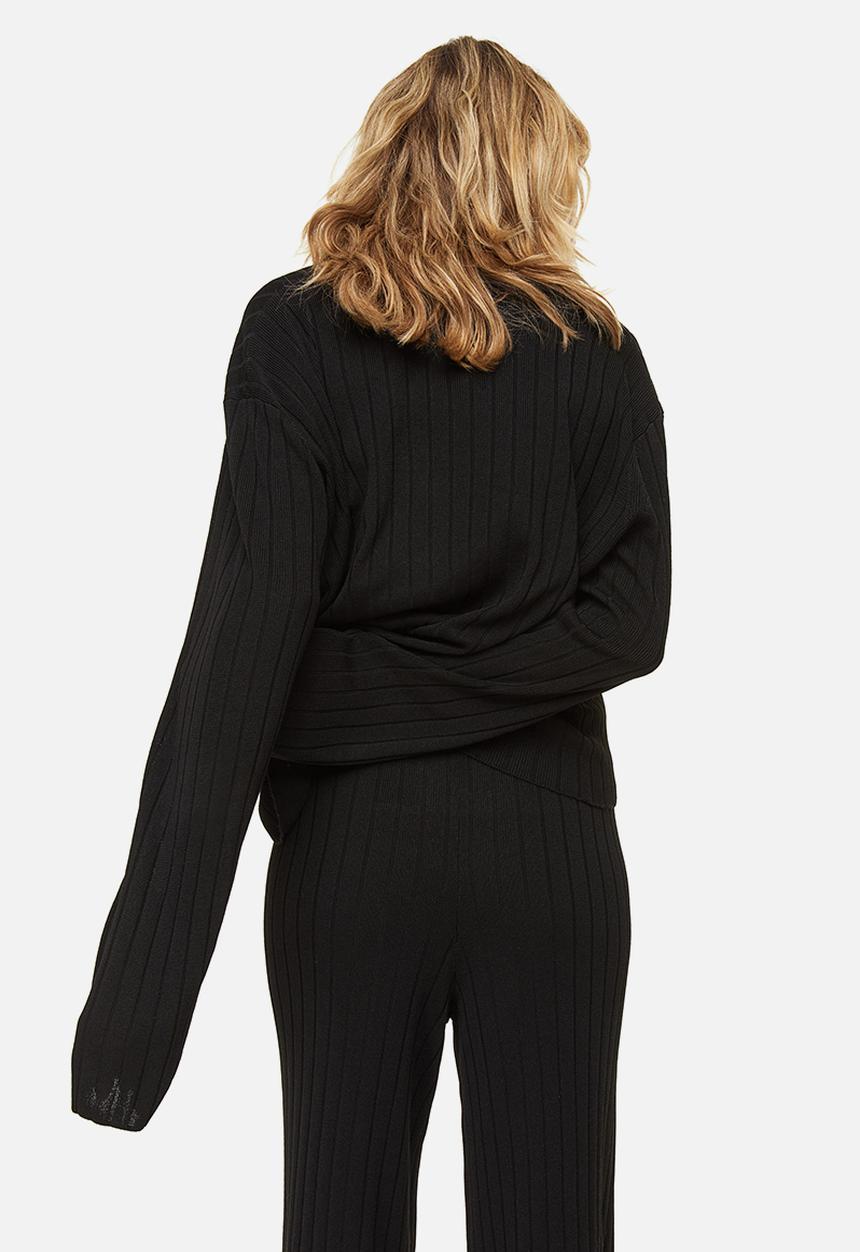 H&M - Rib-knit cardigan - black