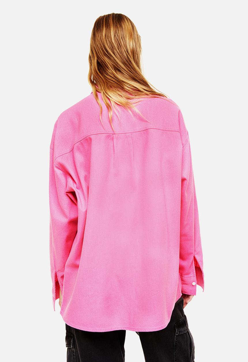 H&M - Oversized cotton overshirt - pink