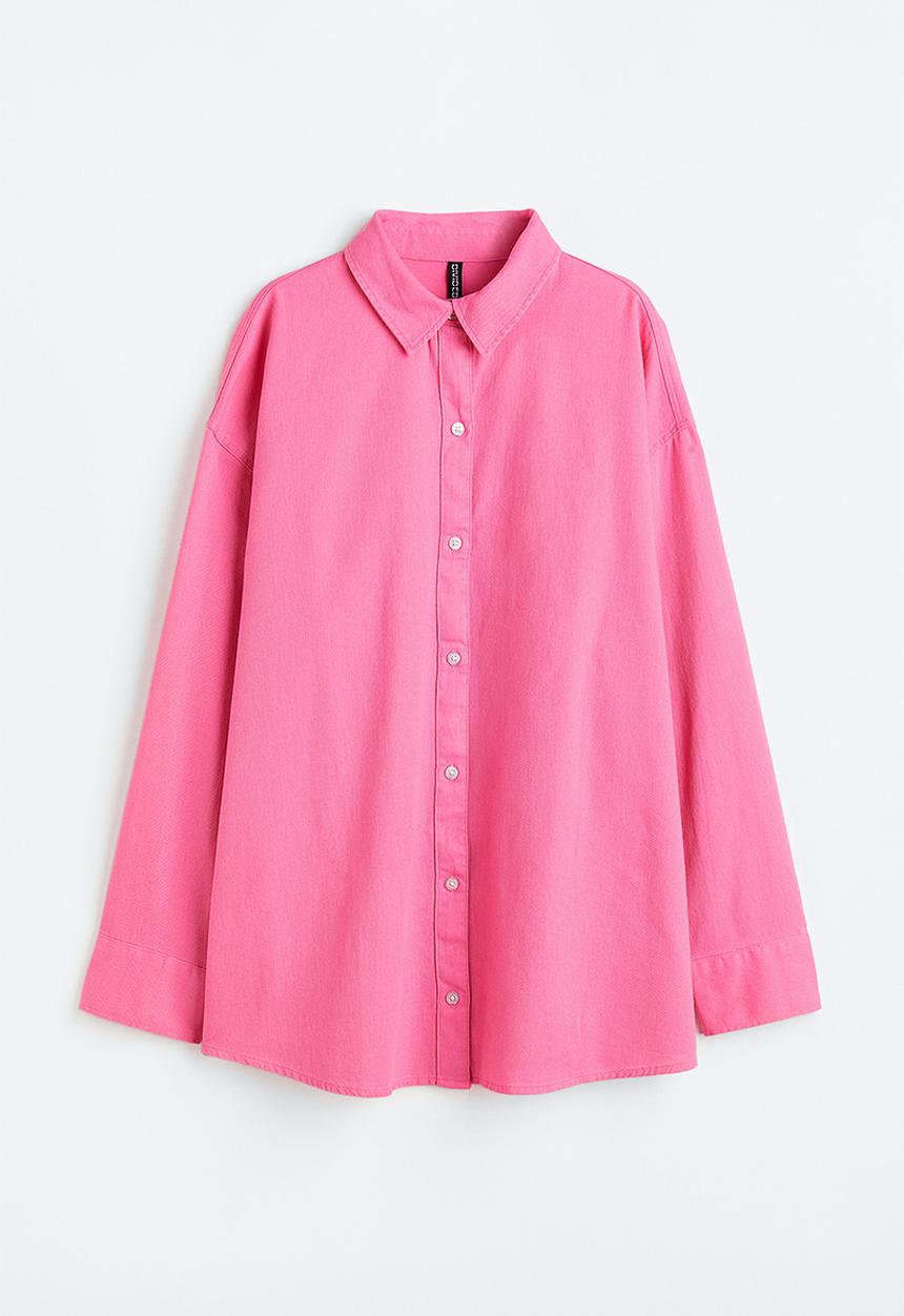 H&M - Oversized cotton overshirt - pink