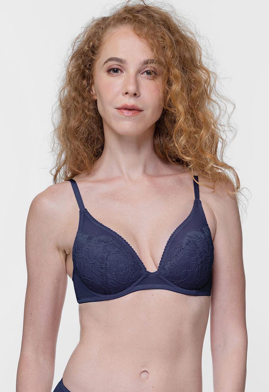 DORINA - Clarise 2 pack light padded plunge bra - blue/ivory