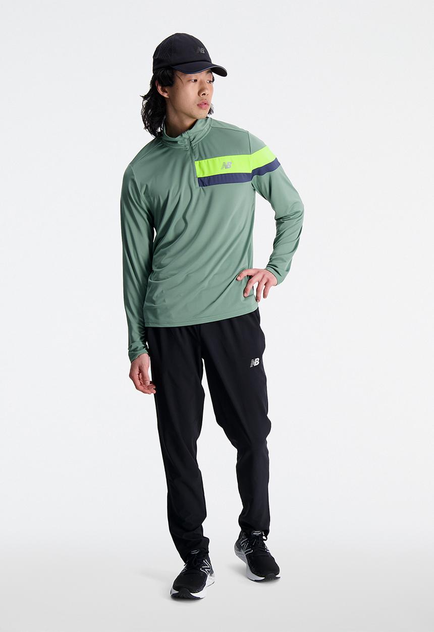 New Balance  - Accelerate half zip - dark juniper