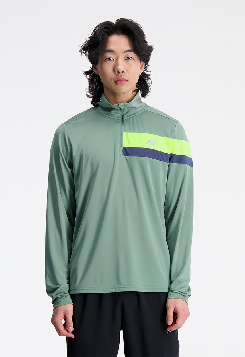 New Balance  - Accelerate half zip - dark juniper