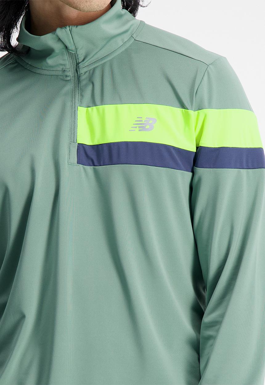 New Balance  - Accelerate half zip - dark juniper