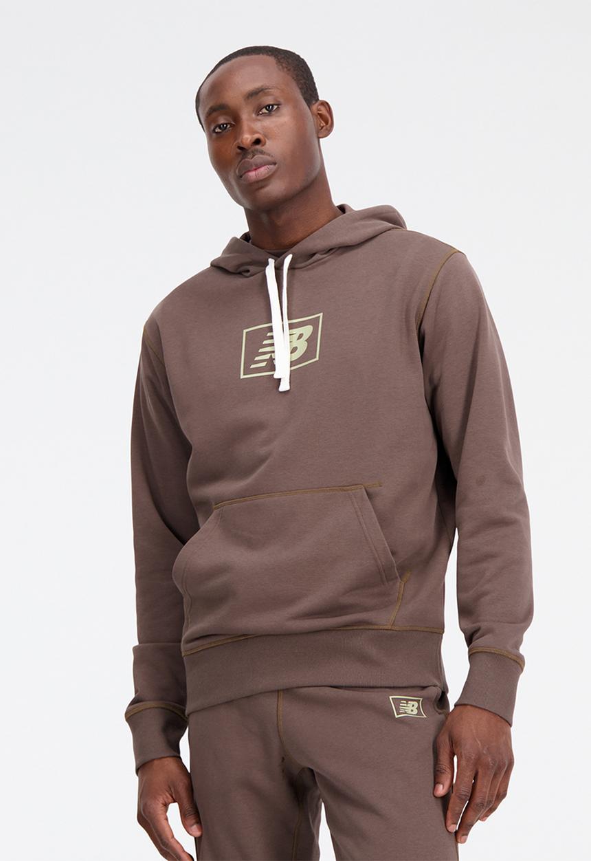New Balance  - NB essentials hoodie - dark mushroom