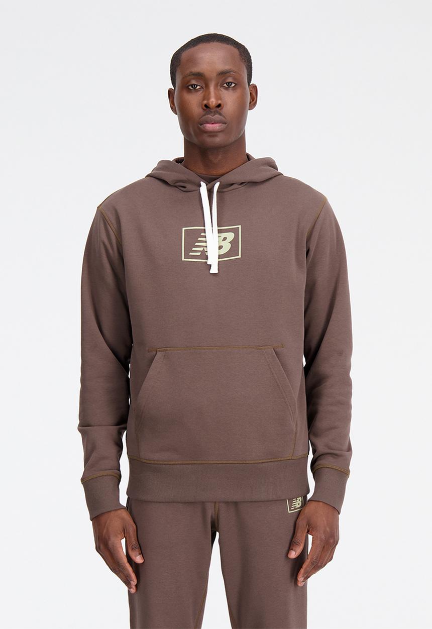 New Balance  - NB essentials hoodie - dark mushroom