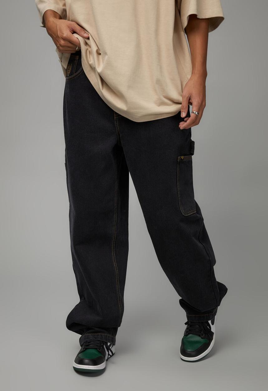 Factorie - Half half baggy painter jean - black stone
