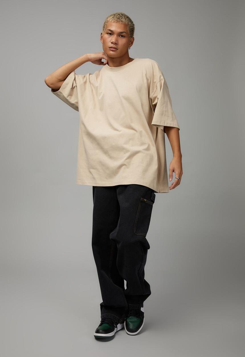 Factorie - Half half baggy painter jean - black stone