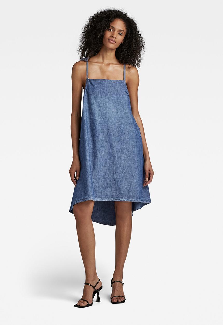 G-STAR - Para simple short dress - faded ionic blue