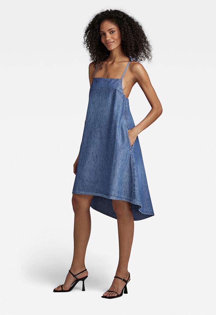 G-STAR - Para simple short dress - faded ionic blue