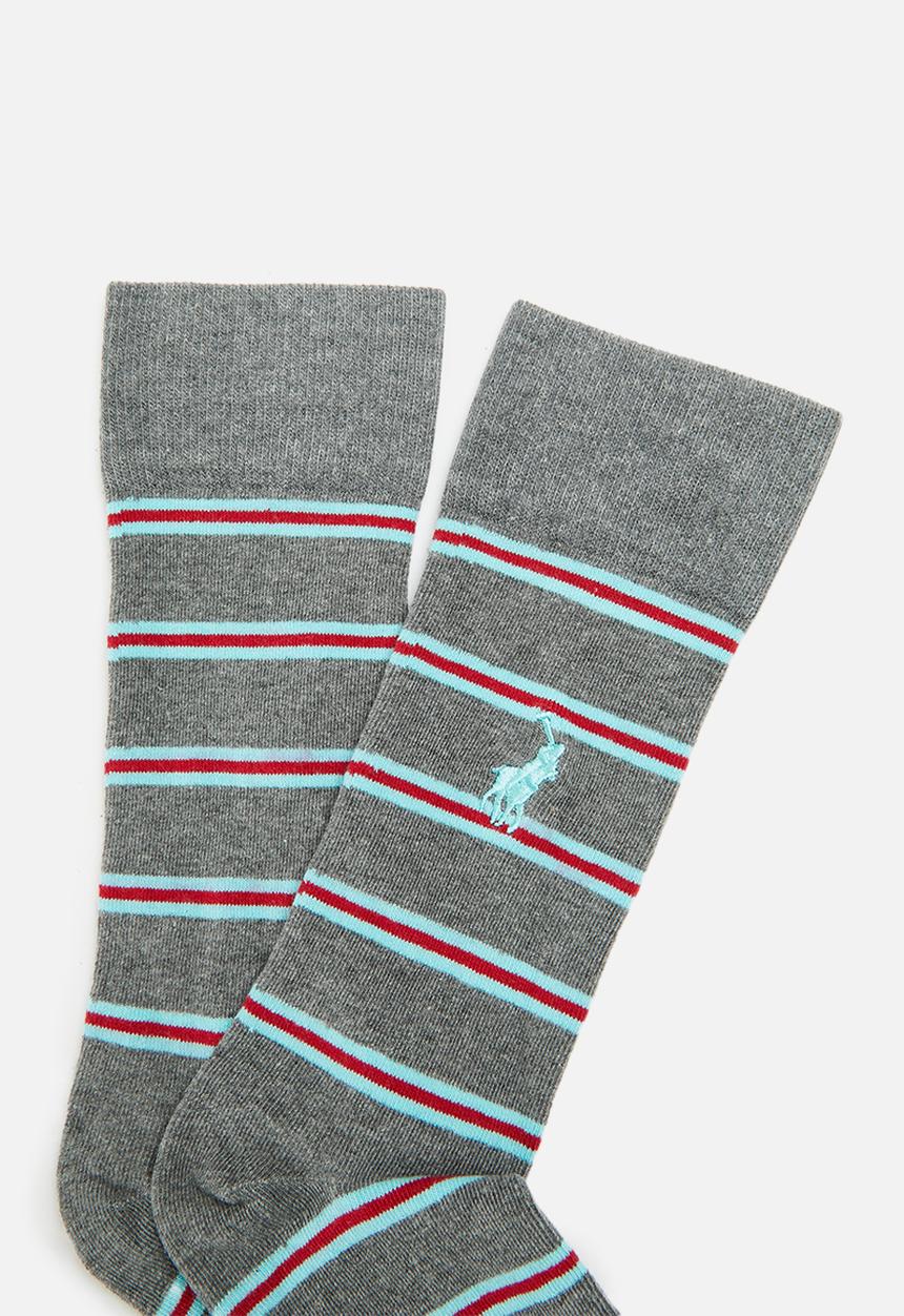 POLO - Stripe sock - charcoal