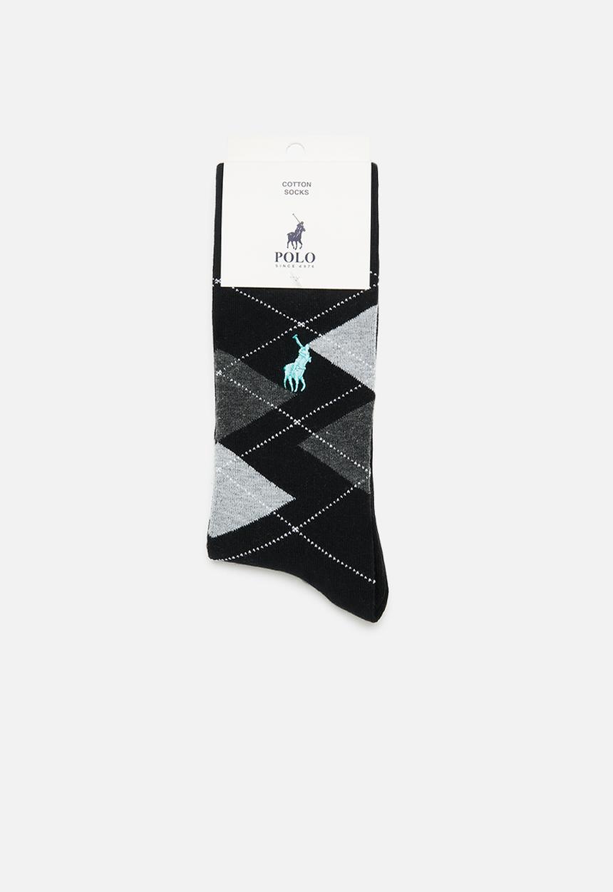 POLO - Argyle anklets - Black