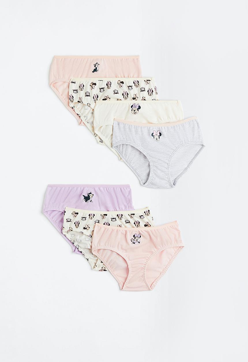 H&M - 7-pack cotton briefs - light pink/minnie mouse