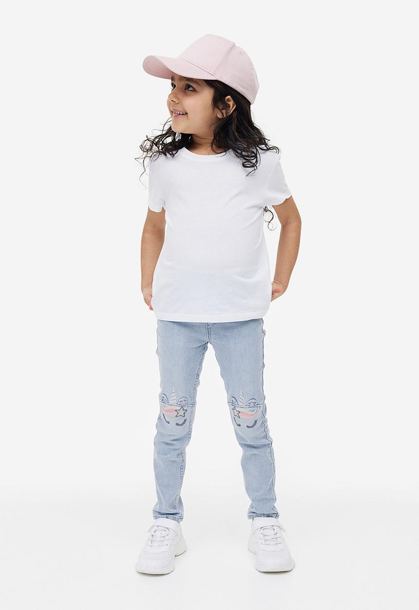 H&M - Denim leggings - light denim blue/unicorn