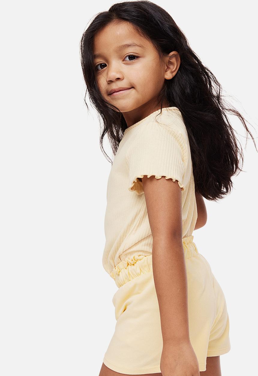 H&M - Cotton pull-on shorts - light yellow