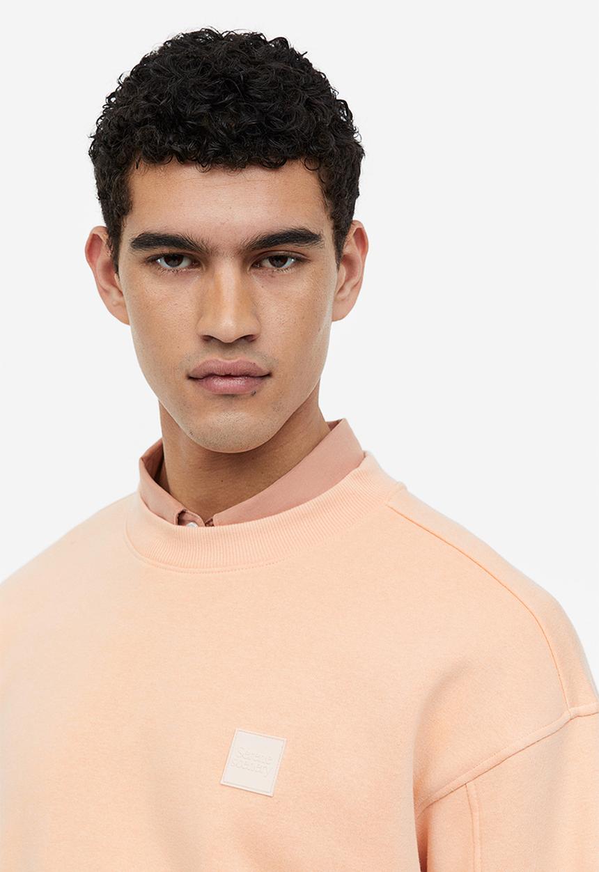 H&M - Relaxed fit appliquéd sweatshirt - apricot 