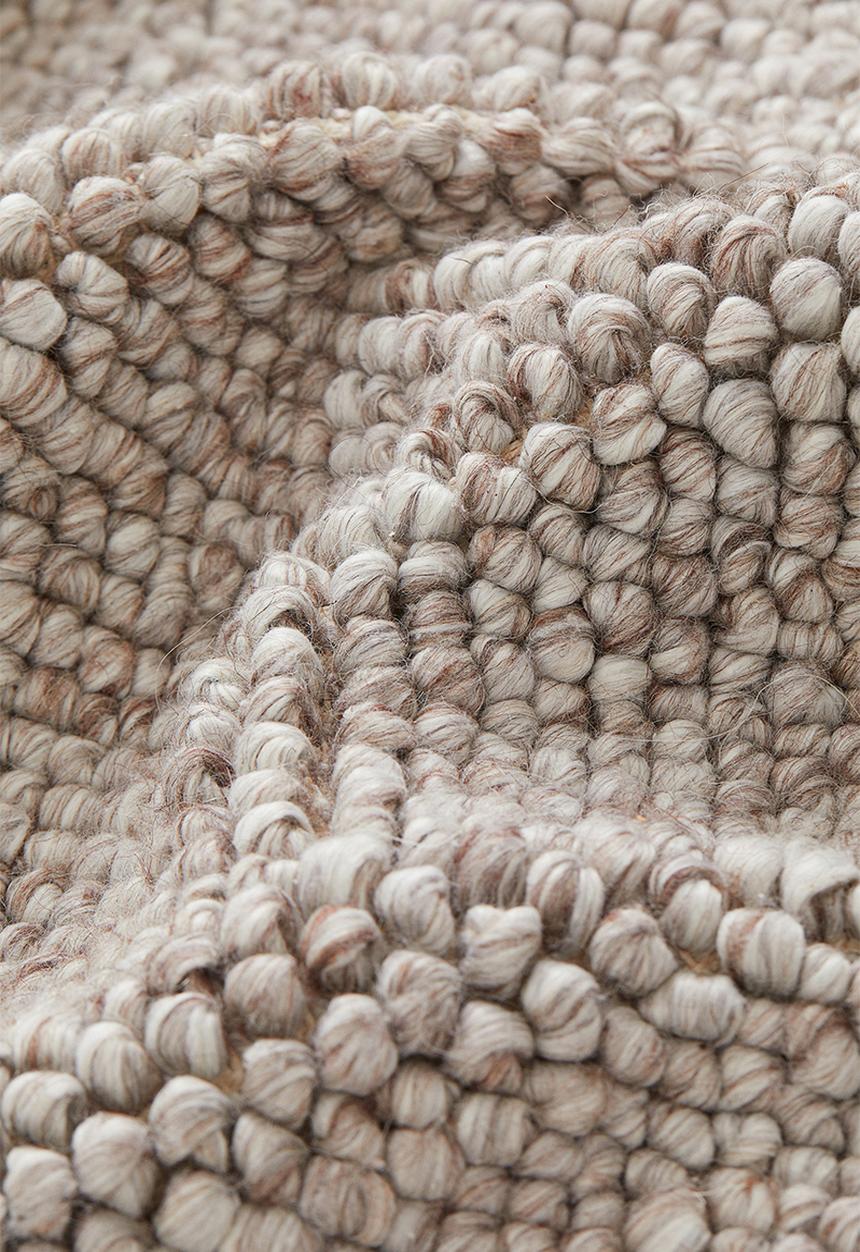 H&M - Textured-weave wool-blend rug - brown marl