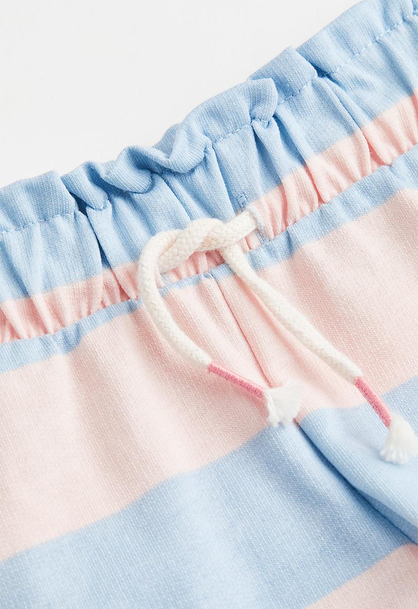 H&M - Cotton pull-on shorts - light blue/striped