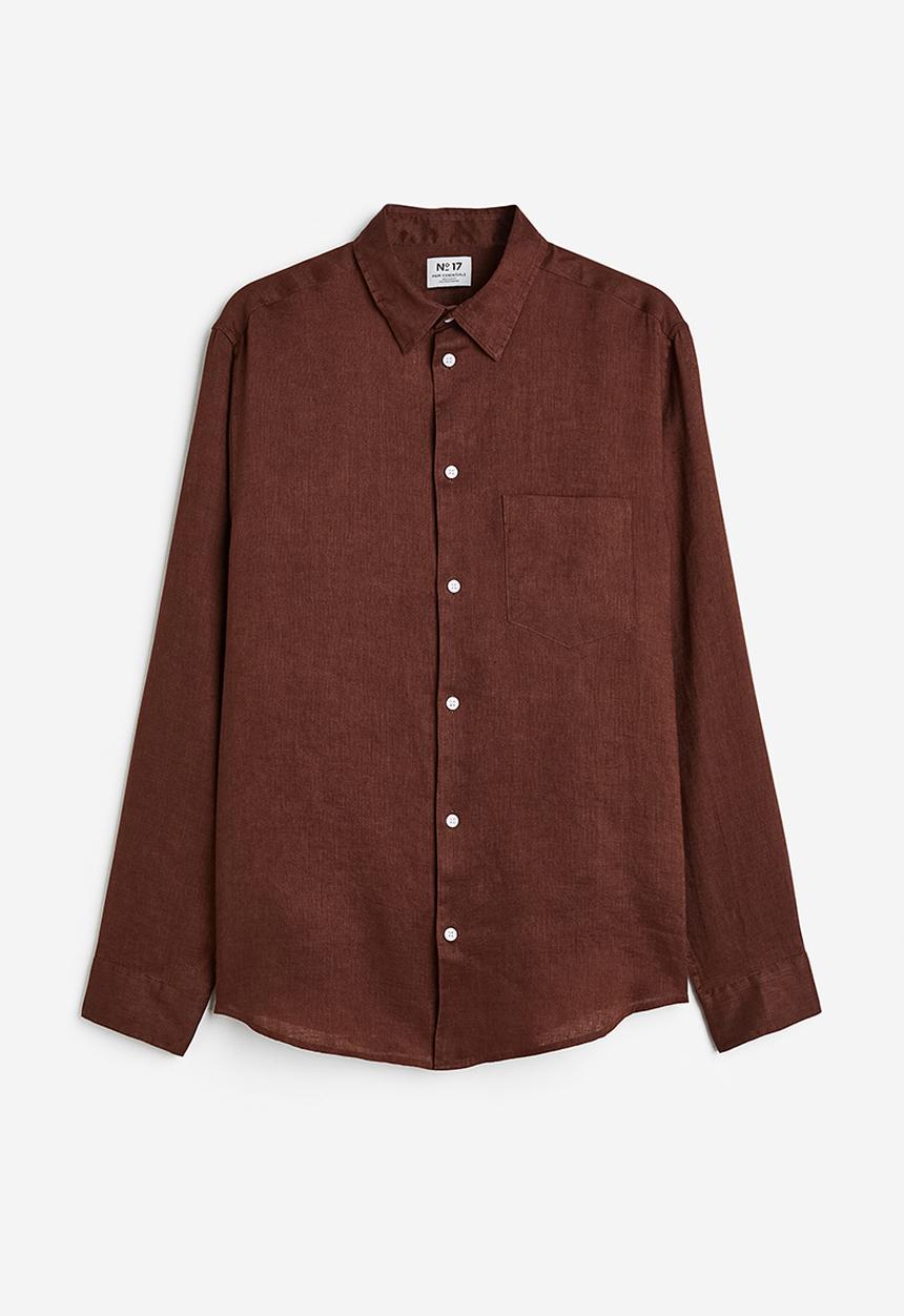 H&M - Regular fit linen shirt - brown 