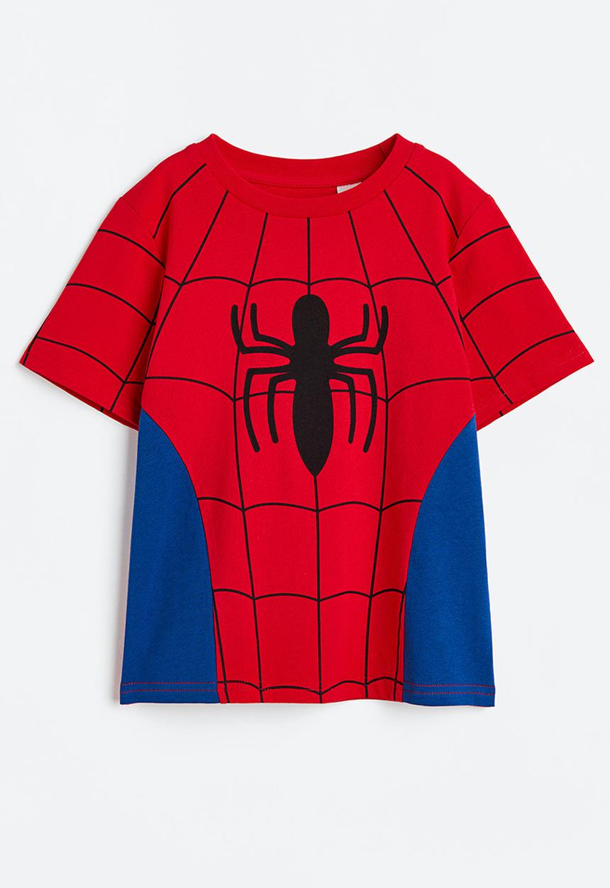 H&M - Printed T-shirt - red/spider-man