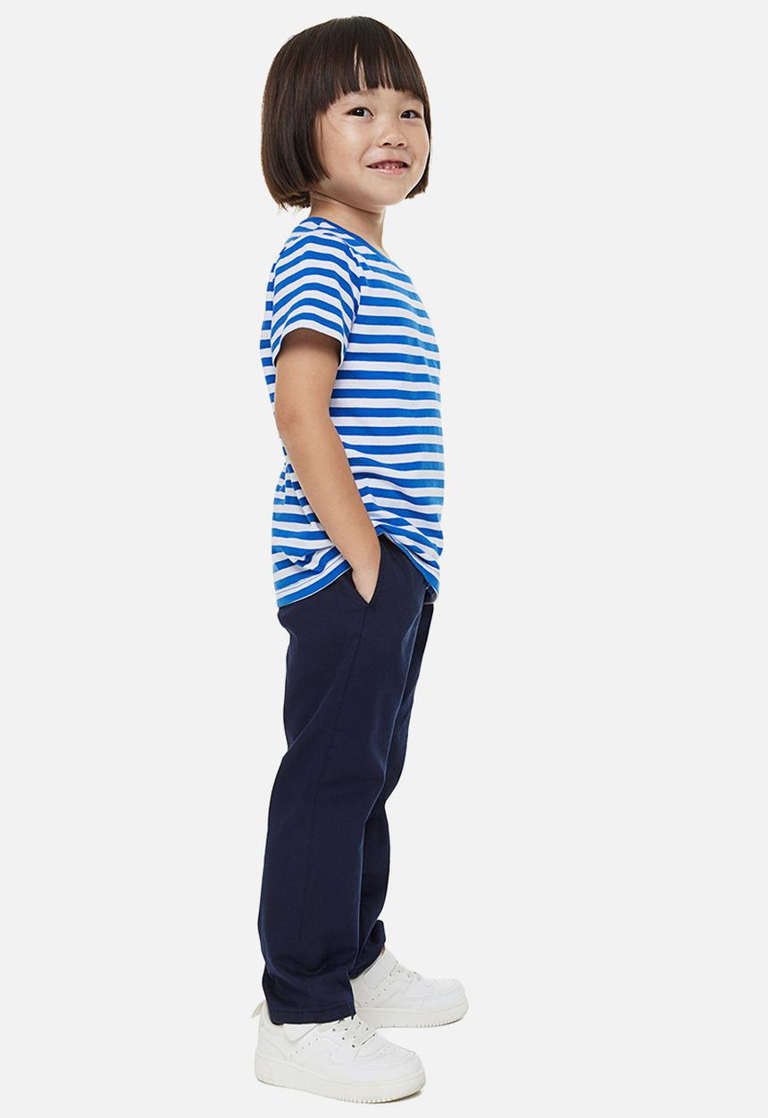 H&M - Relaxed fit cotton chinos - navy blue 