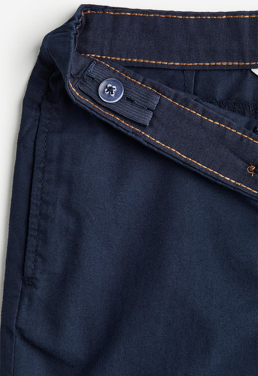 H&M - Relaxed fit cotton chinos - navy blue 