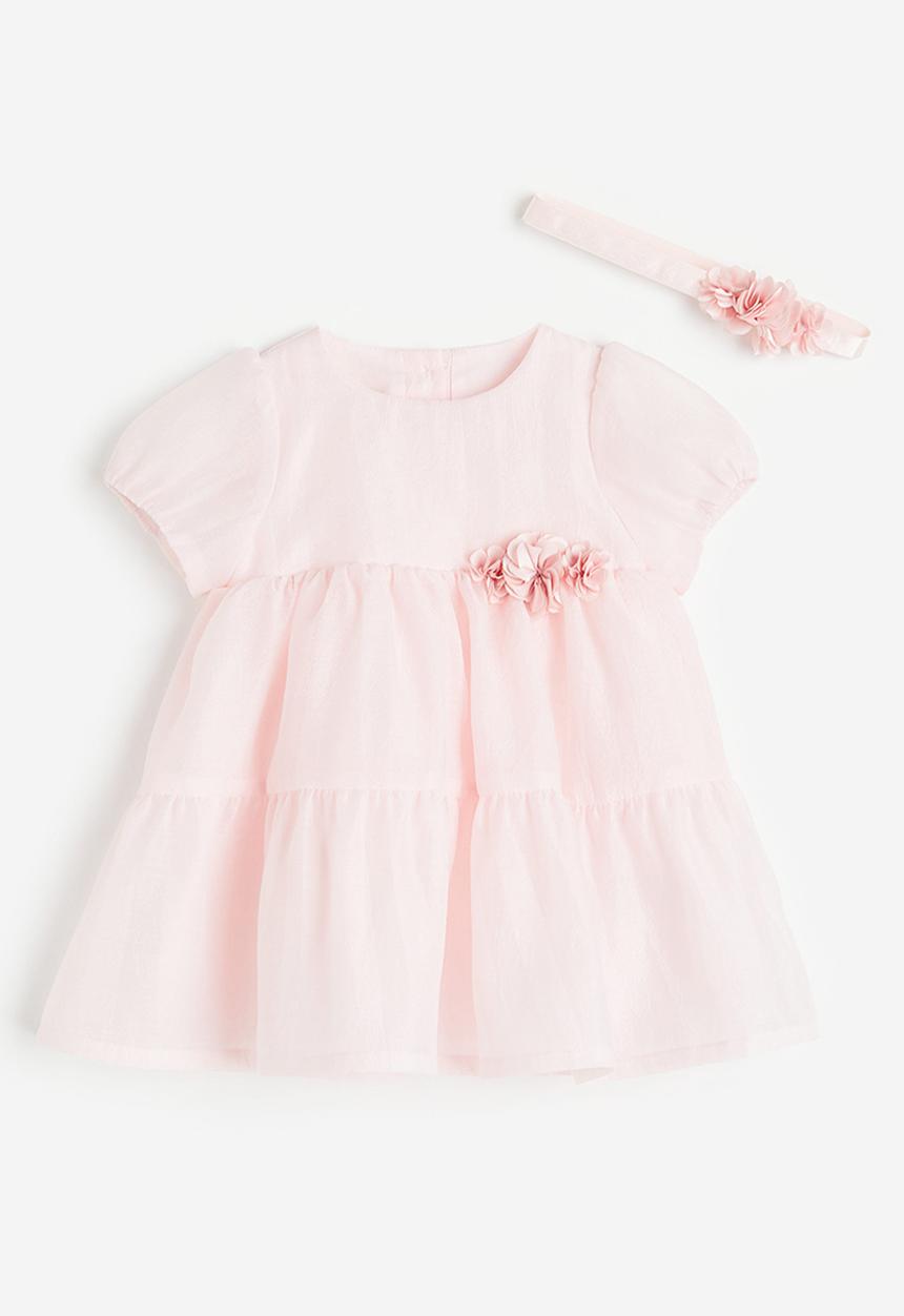 H&M - Dress and accessory - light pink