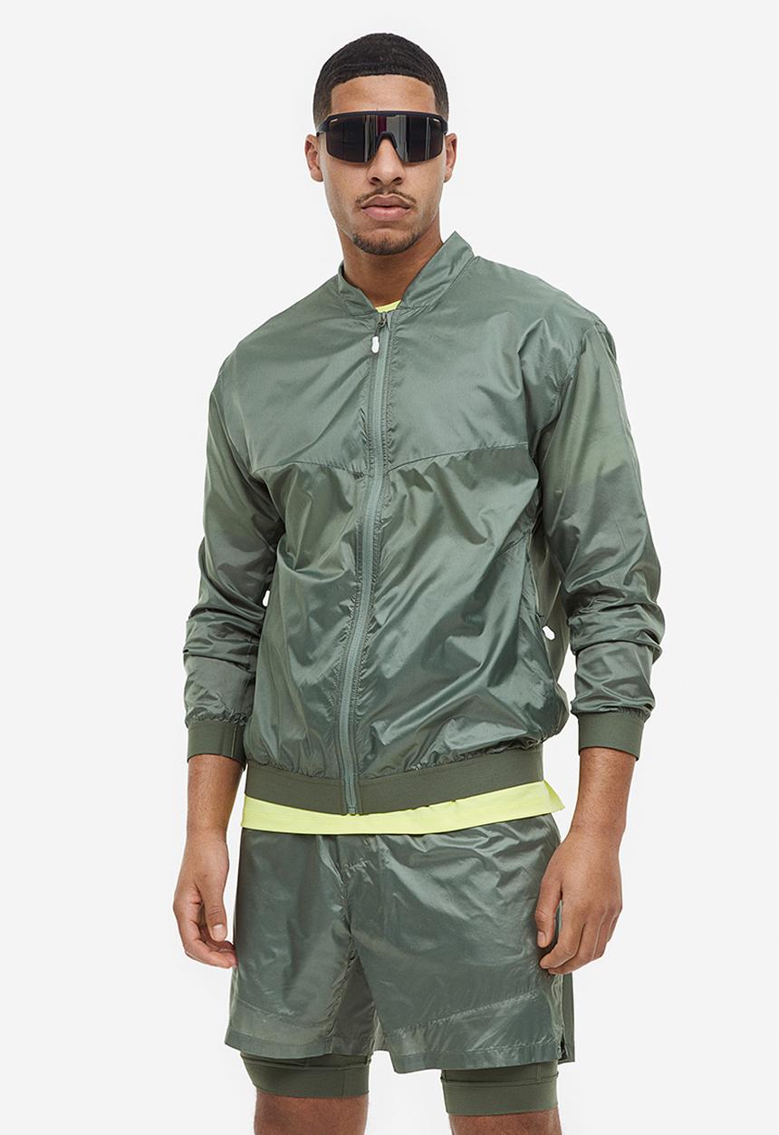 H&M - Lightweight running jacket - sage green 