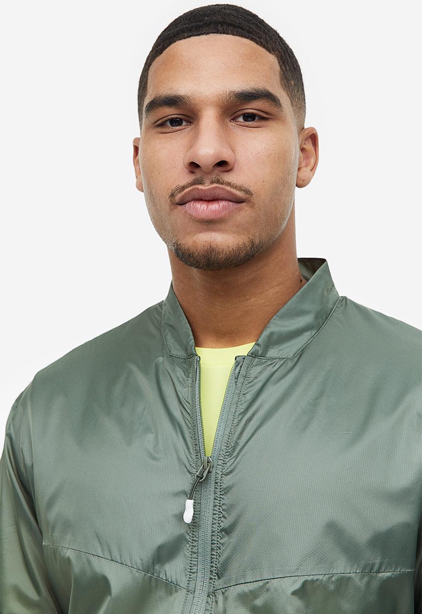 H&M - Lightweight running jacket - sage green 
