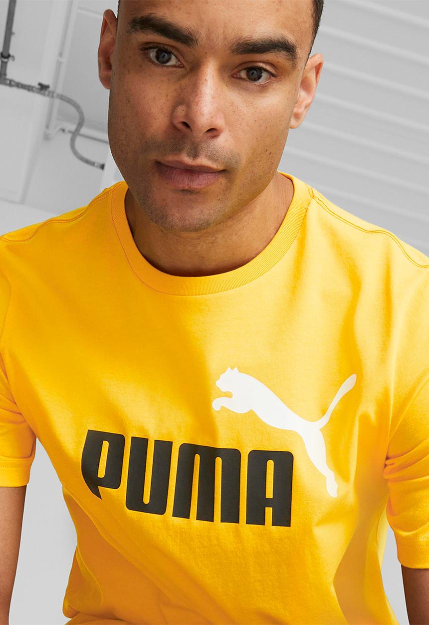 PUMA - Ess+ 2 col logo tee - yellow 